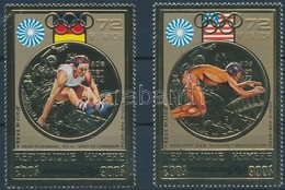 ** 1973 Olimpiai Aranyérmesek Aranyfóliás Sor Mi 368-369 A - Autres & Non Classés