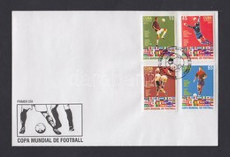 2010 Futball Világbajnokság, Dél-Afrika Sor Mi 5372-5375 FDC-n - Other & Unclassified