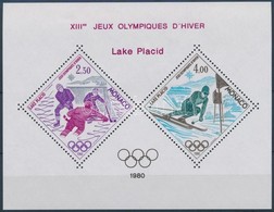 ** 1980 Téli Olimpia Mi 1419-1420 Blokk Formában - Sonstige & Ohne Zuordnung