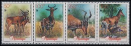 ** 1991 WWF: Antilop Sor Négyescsík,
WWF: Antelope Set Stripe Of 4
Mi 1231-1234 - Other & Unclassified