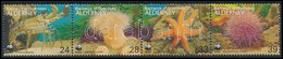 ** 1993 Tengeri élővilág Sor Négyescsík,
Marine Animals Set Stripe Of 4
Mi 61-64 - Altri & Non Classificati