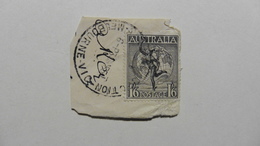 Australie > Marcophilie :Cachet Melbourne  Sur Timbre Fragment - Postmark Collection