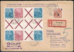 1955 Ajánlott Levél Füzetív összefüggéssel / Registered Cover Franked With Booklet-sheet Unit, To Budapest - Andere & Zonder Classificatie