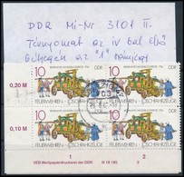 O 1987 Mi 3101 II. Tévnyomat Négyes Tömbben (2 Tévnyomat Pár) (Mi EUR 50,-) - Other & Unclassified