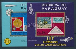 ** 1971 100 éves A Paraguayi Bélyeg, Lufthansa Blokk Mi 166-167 MUESTRA - Altri & Non Classificati