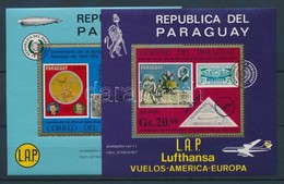 ** 1971 100 éves A Paraguayi Bélyeg, Lufthansa Blokk Mi 166-167 MUESTRA - Autres & Non Classés