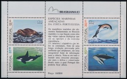 ** 1983 Nemzetközi Bélyegkiállítás BRASILIANA, Tengeri Emlősök Blokk,
International Stamp Exhibition BRASILIANA Marine M - Altri & Non Classificati
