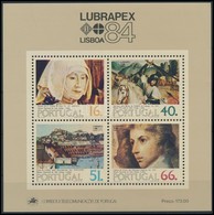 ** 1984 Portugál-brazil Bélyegkiállítás LUBRAPEX: Lisszabon Blokk,
Portuguese-Brazilian Stamp Exhibition LUBRAPEX: Lisbo - Otros & Sin Clasificación