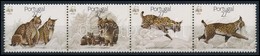 ** 1988 WWF: Hiúz Sor Négyescsík,
WWF: Lynx Set Stripe Of 4
Mi 1741-1744 - Andere & Zonder Classificatie