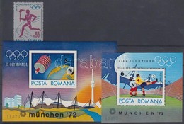 ** 1972 Nyári Olimpia, München Bélyeg Mi 3043 + Blokk Sor 97-98 - Sonstige & Ohne Zuordnung