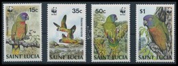 ** 1987 WWF: Papagáj Sor,
WWF: Parrot Set
Mi 909-912 - Autres & Non Classés