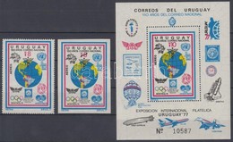 ** 1977 150 éves Au Uruguay-i Posta, Olimpia, UPU, ENSZ, Stb. Motívumok Mi 1465 Fogazott és Vágott + Blokk Mi 35 - Sonstige & Ohne Zuordnung