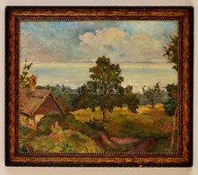 Csányi Lajos (1887-?): Balatonpart. Olaj, Vászon, Jelzett, Keretben, 50×60 Cm - Andere & Zonder Classificatie