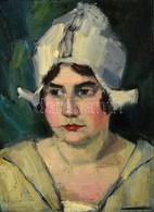 Gadányi Jenő (1896-1960): Női Portré 1924. Olaj, Falemez, Jelzett,  Keretben, 42×32 Cm - Altri & Non Classificati