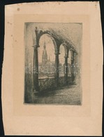 Krón Béla (1884-1965): Hamburg. Rézkarc, Papír, Jelzett, Foltos, 14×10 Cm - Altri & Non Classificati