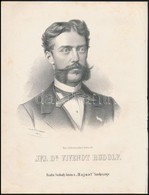 Cca 1867 Marastoni József: Rudolph Von Vivenot Klimatológiaprofesszor Portréja, Litográfia, Papír, 27×21 Cm - Stiche & Gravuren