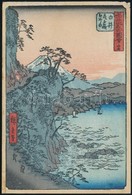Miniatűr Japán Fametszet. Színezett. Utagawa Hirosmige Yui 14,5x9x7 Cm / Japanese Woodcut - Prenten & Gravure