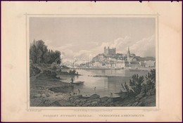 Cca 1860 Ludwig Rohbock (1820-1883): Pozsony Nyugati Oldala / Pressburg. Acélmetszet. 17x14 Cm - Stiche & Gravuren