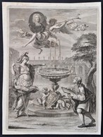 Jeremias Jakob Sedelmayr (1706-1761): Gratius Ex Ipso Fonte Bibuntur Aquae (Ovidius), Allegorikus Illusztráció, Rézkarc, - Stampe & Incisioni