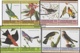 St. Vincent - Union Iceland 78-85 Couples (complete Issue) Unmounted Mint / Never Hinged 1985 John James Audubon: Birds - St.Vincent (...-1979)