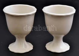 Zsolnay Porcelán Tojástartó, 2 Db, Jelzett, Hibátlan, M: 6 Cm - Sonstige & Ohne Zuordnung