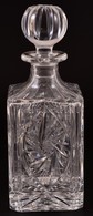 Ólomkristály Whiskey-s üveg, Dugóval, Csorba Nélkül, M: 25 Cm. - Vidrio & Cristal