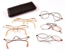 Régi Szemüvegkeretek és Lencsék, 9 Db - Autres & Non Classés