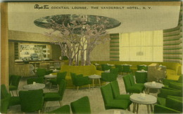 NEW YORK - PURPLE TREE COCKTAIL LOUNGE - THE VANDERBILT HOTEL - VINTAGE POSTCARD ( BG2814) - Plaatsen & Squares