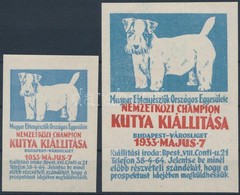 1933 Nemzetközi Kutyakiállítás Levélzáró + Blokk - Zonder Classificatie
