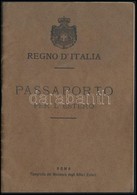 1904-1915 Olasz Királyság Fényképes útlevele, Bejegyzésekkel, A Budapesti Olasz Konzulátus Pecsétjével. - Non Classificati