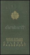 1938 Fényképes Magyar útlevél Gépészmérnök Részére, Német Bejegyzésekkel - Sin Clasificación