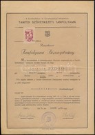 1948 Eger, A Kereskedelem- és Szövetkezetügyi Minisztérium Tanfolyama által Kiállított Bizonyítvány Okmánybélyeggel - Non Classés