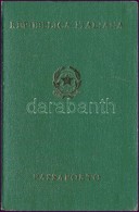 1974 Fényképes Olasz útlevél, Megújítással, Illetékbélyeggel - Sin Clasificación