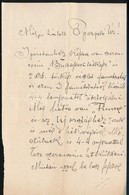 1894 Bp., Morelli Gusztáv (1848-1909) Fametsző Tanár Saját Kézzel írt Levele Azonosítatlan 'Igazgató úr' Részére, Aláírá - Non Classificati