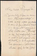 1894 Bp., Morelli Gusztáv (1848-1909) Fametsző Tanár Saját Kézzel írt Levele Azonosítatlan 'Igazgató úr' Részére, Aláírá - Zonder Classificatie