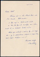 1965 Scheiber Sándor (1913-1985) Nyelvész, Irodalomtörténész Saját Kézzel írt Levele - Zonder Classificatie