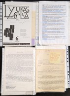 Vegyes Papírrégiség Liska Dénes (1927-2012) Dramaturg, író Hagyatékából. Közte Cikkek, Egy-két Gépelt Levél, Meghívó, Ny - Non Classés