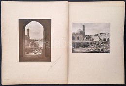 1934 Jeruzsálem, Dávid Torony,2 Db Fotó Kartonon, Az Egyik Aláírt, A Hátoldalon Feliratozva, 17x12 Cm és 12x14 Cm Között - Autres & Non Classés