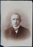 1907 'Nagyapám, Oeffner Rudolf', Hátoldalon Feliratozott Fotó, Sarkain Hiányokkal, 9,5×6,5 Cm - Otros & Sin Clasificación