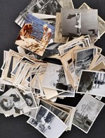 Cca 1920-1945 222 Db Fotó, életképek, Nyaralás Képei, Stb., 8×6 Cm-es Méretben - Autres & Non Classés