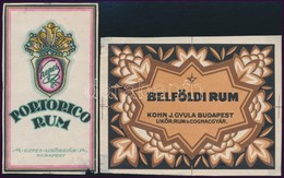 Belföldi Rum és Portorico Rum Italcímke, 2 Db - Publicidad