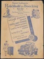 Győri Lakkgyár Reichold és Boecking Győr Kétoldalas Reklámja - Reclame