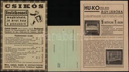 Cca 1930 3 Db Különféle árjegyzék: Csikós Festékes, állatorvosi Műszerek, Stb. - Publicités