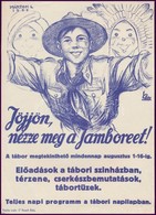 1933 Gödöllő Cserkész Jamboree Kisplakát / Scout World Jamboree Small Poster. S: Márton. 17x24 Cm - Scoutisme