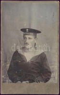 1918 Az SMS Prinz Eugen Matróza, Keményhátú Fotó, Hátulján Feliratozva, Kicsit Viseltes, 16,5×10,5 Cm - Altri & Non Classificati