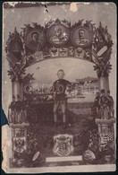 Cca 1900 'Szolgálati Időm Emlékéül', Fotó, Erősen Sérült, 13×8,5 Cm - Autres & Non Classés