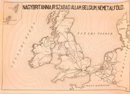 1949 15 Db Európai Vassúti Térkép Magyar és A Környező Vasúti Pályákkal. Rajzolta Csajági J. 60x43 Cm Nagyrészt Jó állap - Autres & Non Classés