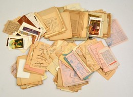 Cca 1900-1960 Vegyes Papírrégiség Tétel, Közte Számlák, Reklám Nyomtatványok, Szentképek - Sin Clasificación