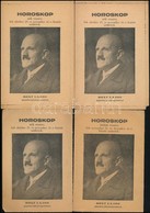 Cca 1910 Horoskop Férfiak és Nők Részére. Solt Lajos Psycho-physiognomus.  4 Db Zárt, Perforált Levelezőlap Formátumú Ny - Sin Clasificación