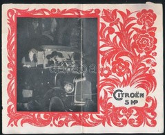 Cca 1910 Citroen 5HP Képes Automobil Katalógus 8p. Hajtással / Automobile Catalogue With Fold - Non Classés